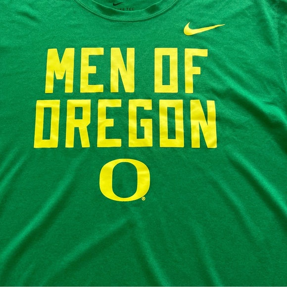 Nike Dri-Fit Oregon Ducks Men Of Oregon T-Shirt Short Sleeve Green Yellow Size L - Picture 2 of 7